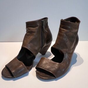 Marséll Brown Leather Cut-out Heels